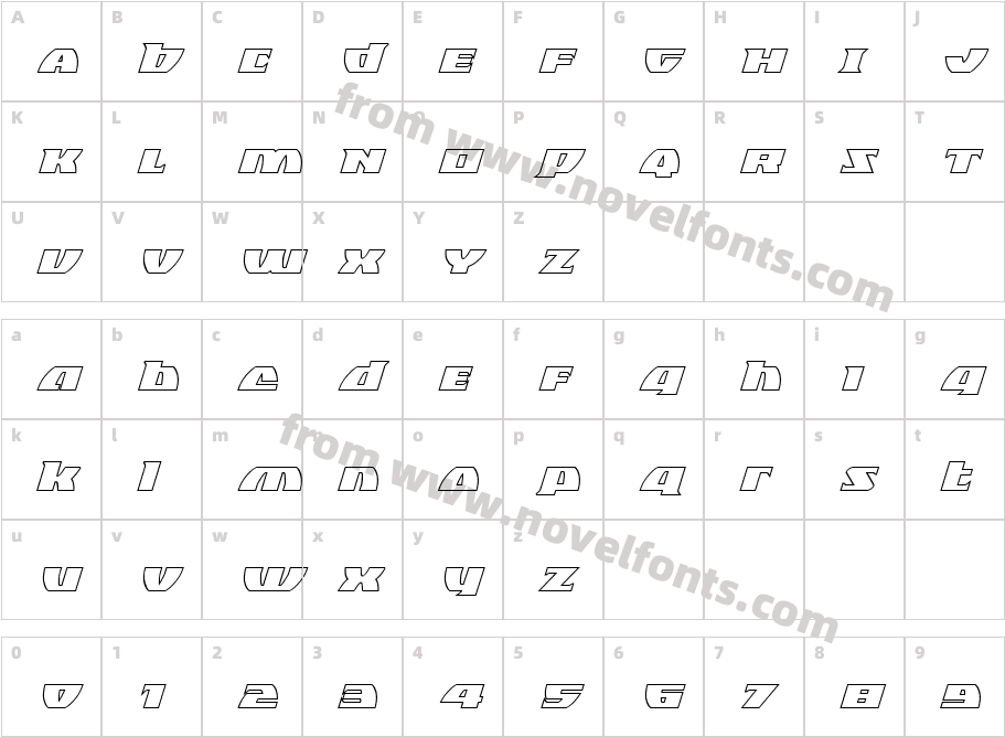 Black Bishop Outline ItalicCharacter Map