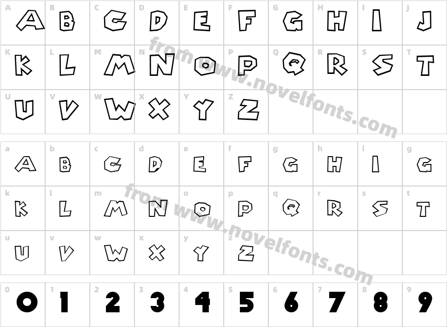 JI ErbiumCharacter Map