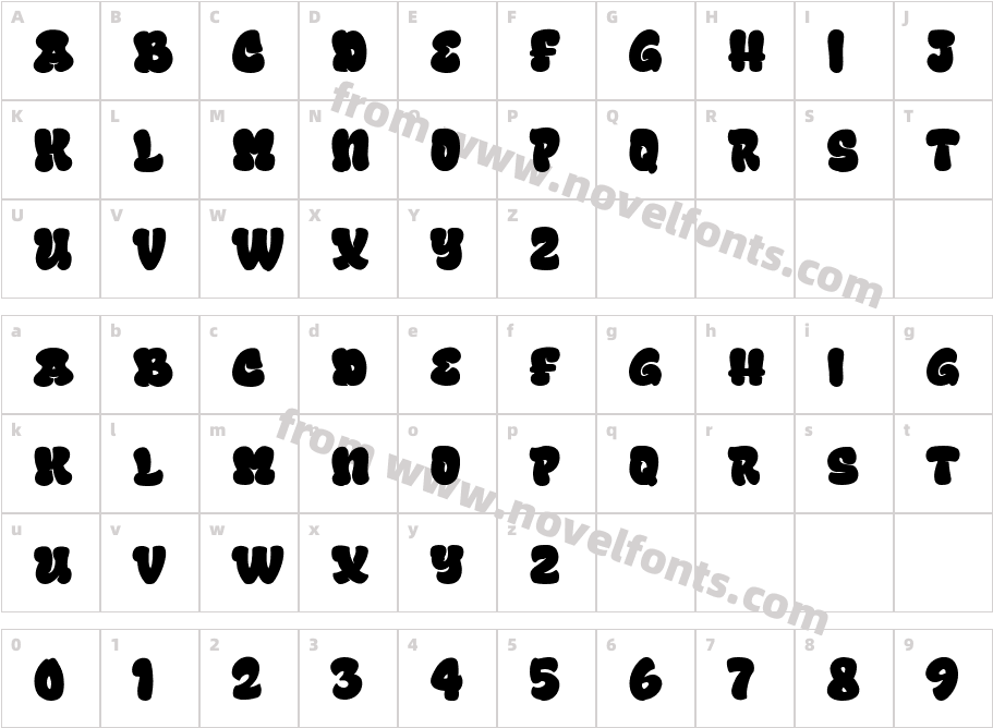 Black Blast RegularCharacter Map