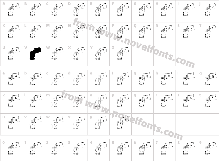 JI ExcelsCharacter Map