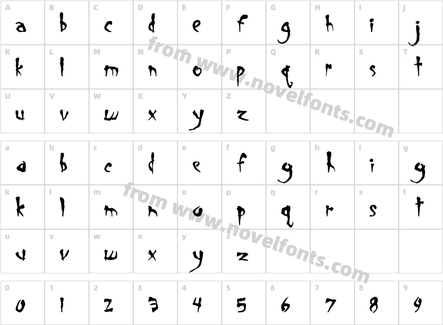 JI FattedCharacter Map