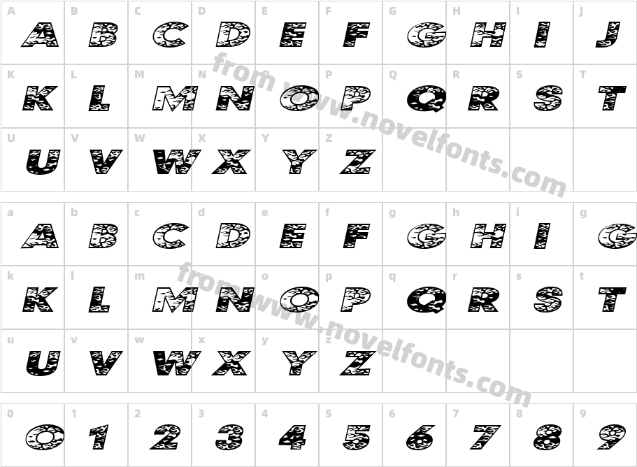 JI FingerCharacter Map