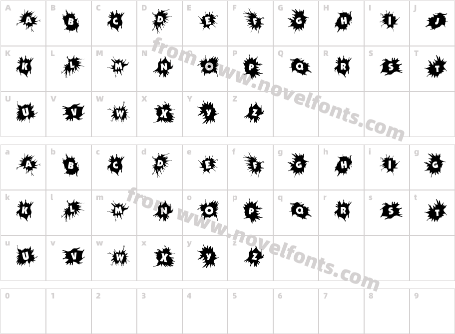 JI FlitedCharacter Map