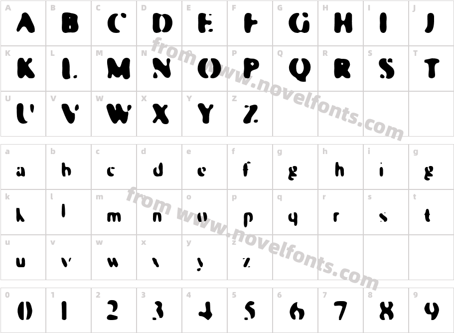 JI FonderCharacter Map