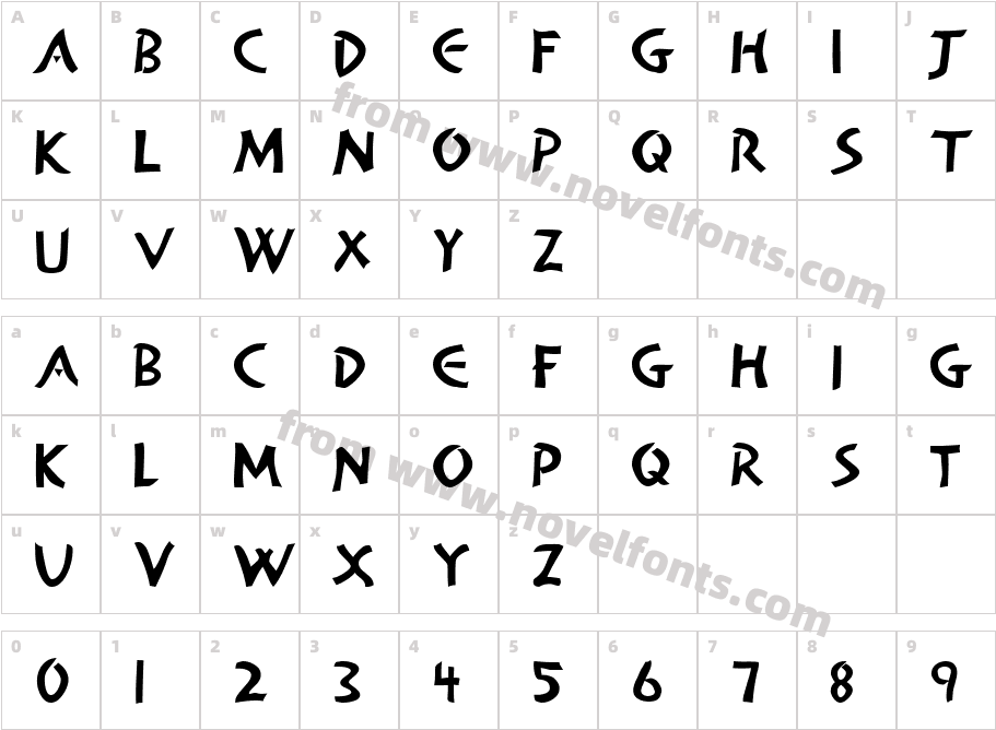 JI HonkedCharacter Map