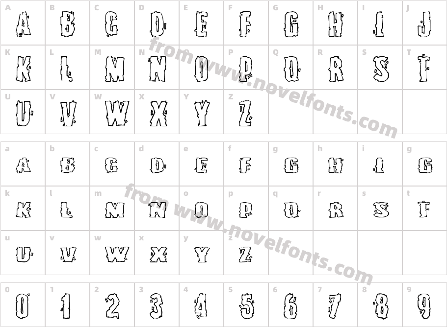 JI InmeshCharacter Map