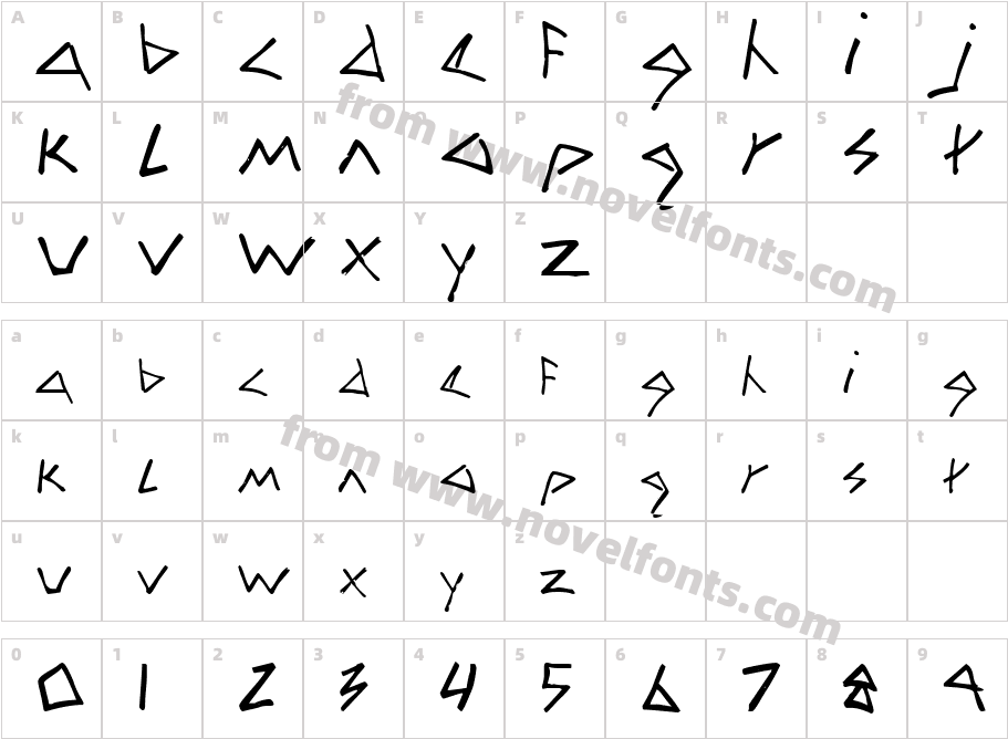 JI IsogonCharacter Map