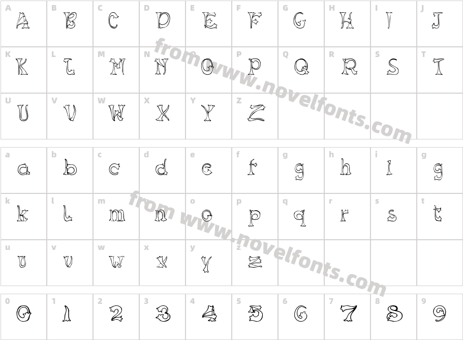 JI JaggedCharacter Map