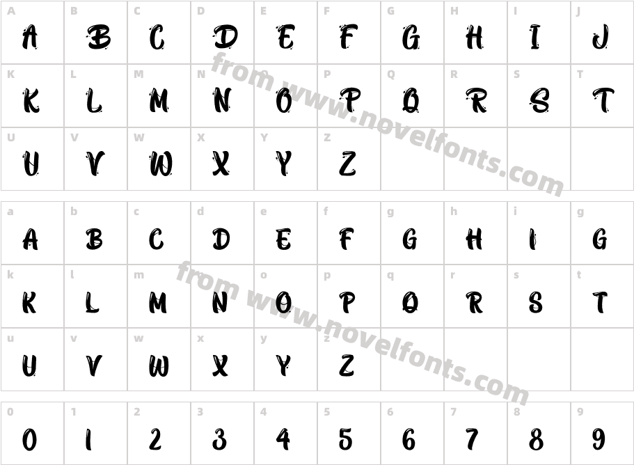 Black Way - Personal UseCharacter Map