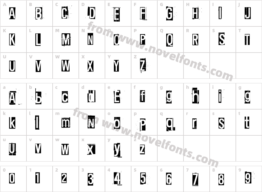 Black clouds, white skyCharacter Map