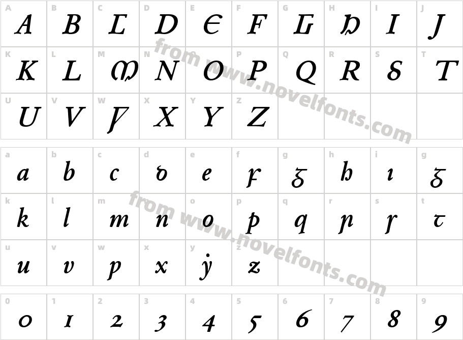 JI MarqueCharacter Map