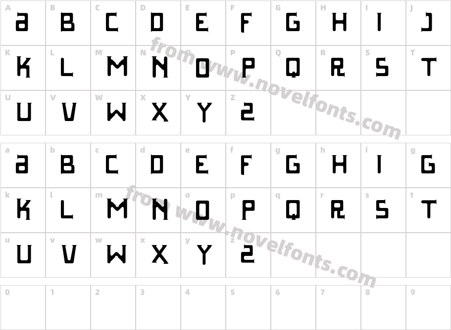 JI MaskegCharacter Map