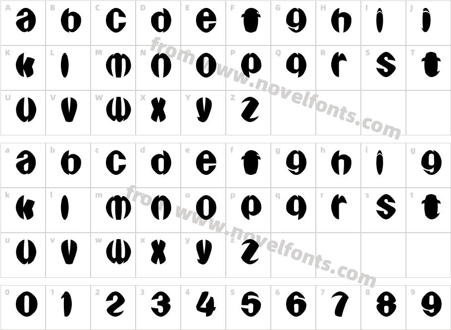 JI MattedCharacter Map