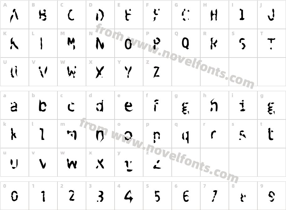 JI OutwarCharacter Map