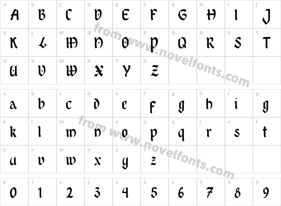 BlackWhiteCharacter Map