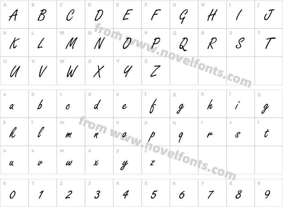 JI PhooeyCharacter Map