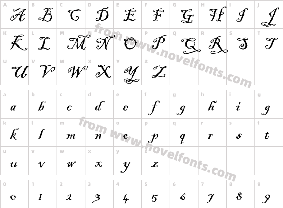 Blackadder ITC TTCharacter Map