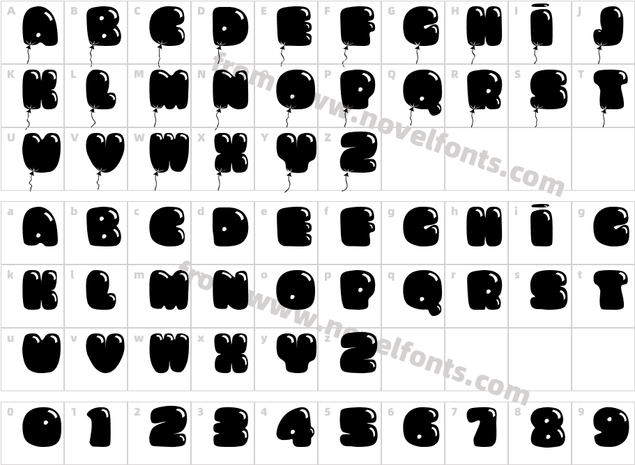 JI PointeCharacter Map