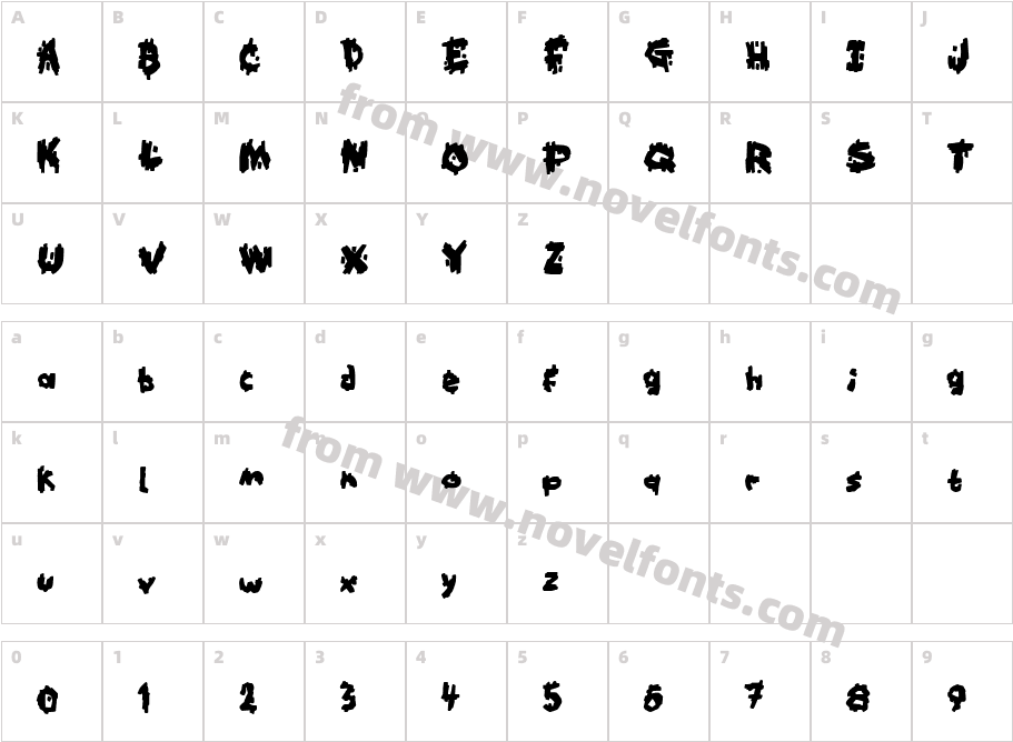 JI SarapeCharacter Map