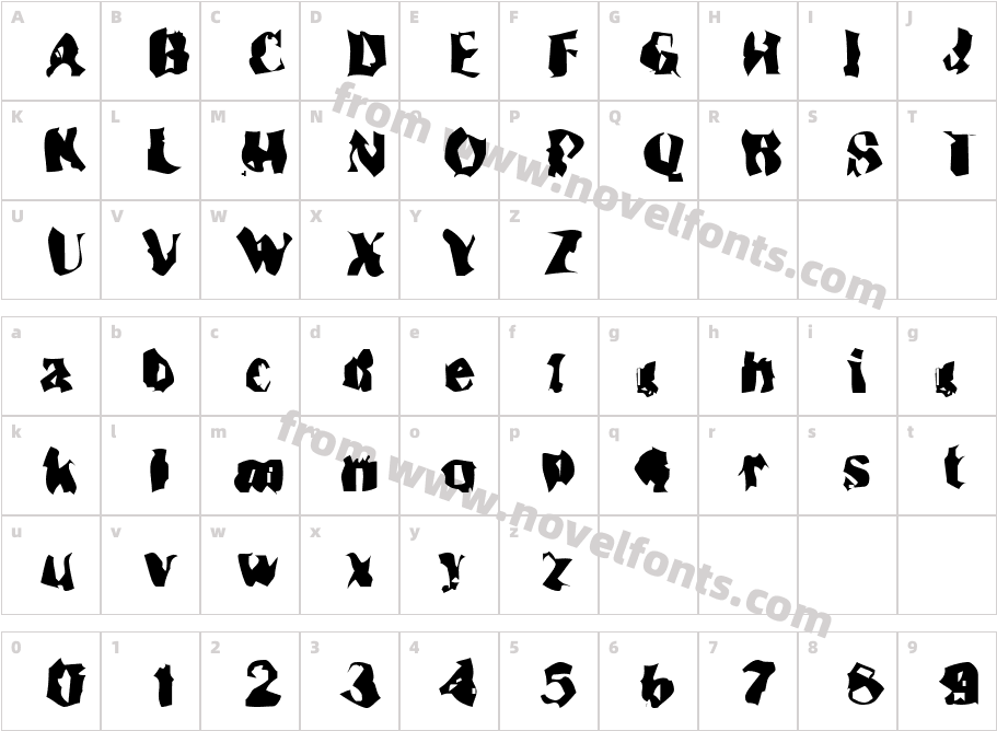 JI ScrimpCharacter Map