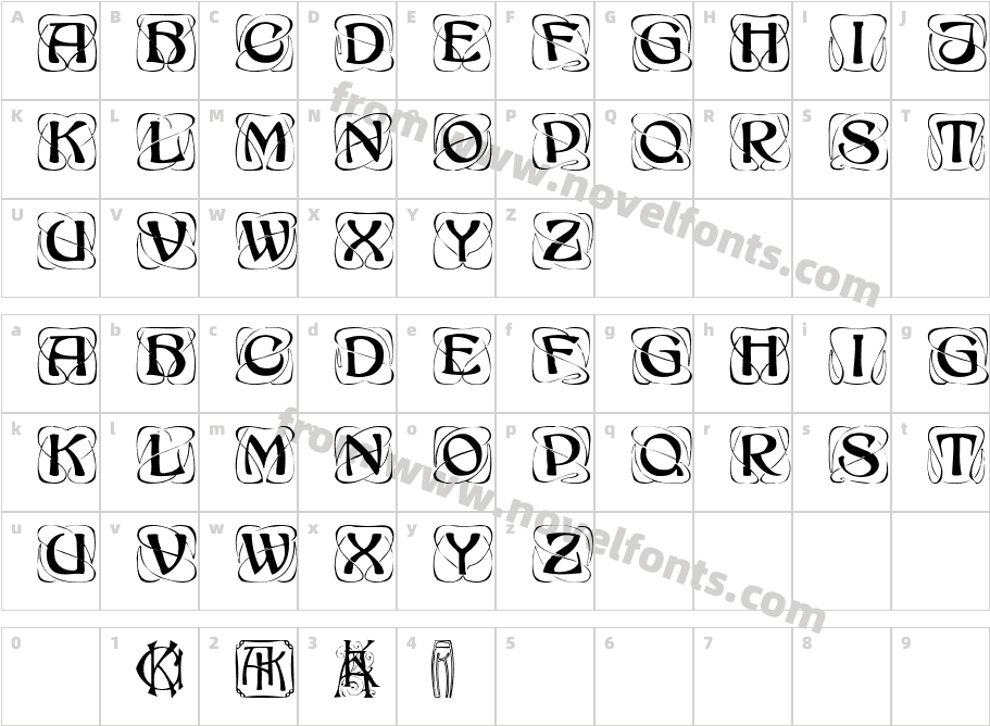 JI ScrollCharacter Map