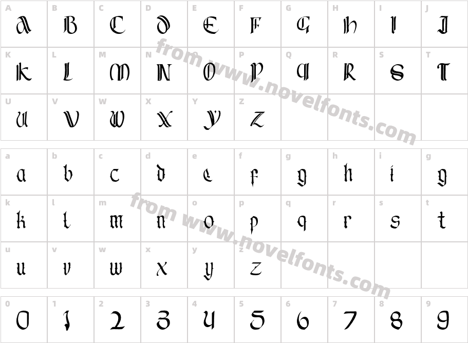 BlackdiamondCharacter Map