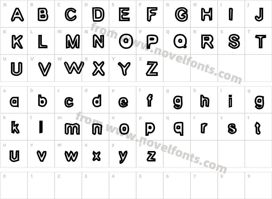 JI SidledCharacter Map