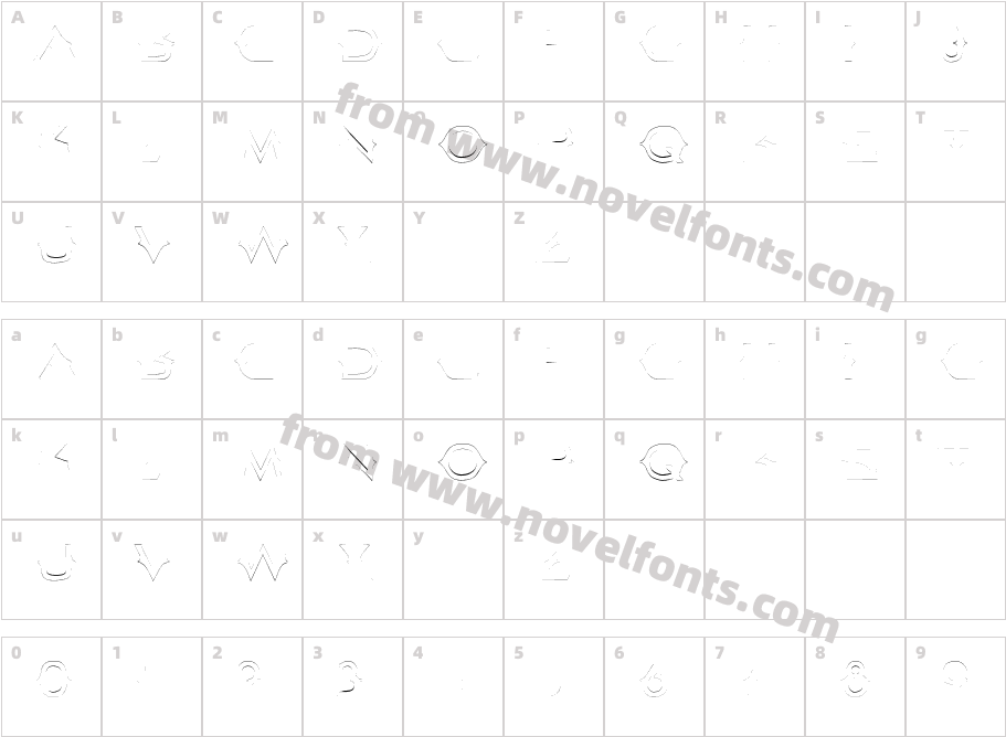 JI SlowedCharacter Map