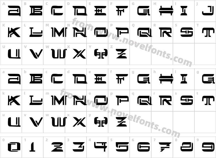 JMH Lee West RegularCharacter Map