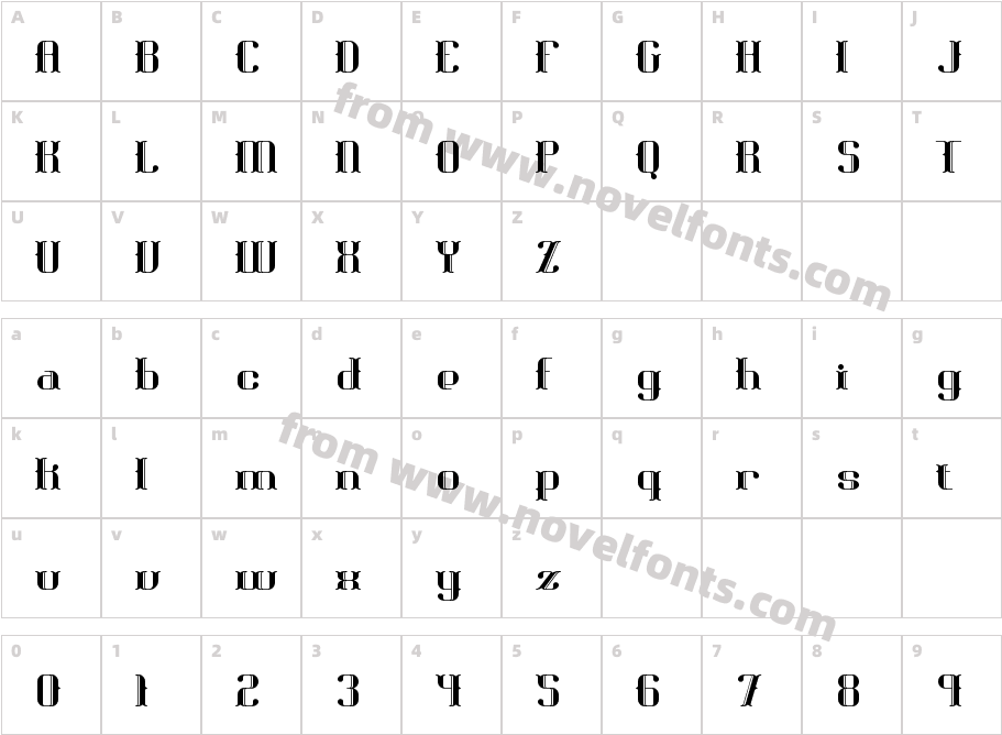 Blackoninaut BRKCharacter Map