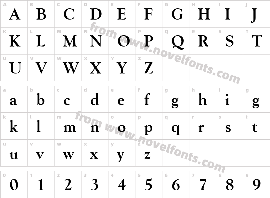 Jack Becker BoldCharacter Map