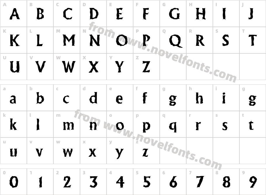 Jacob Becker Random BoldCharacter Map