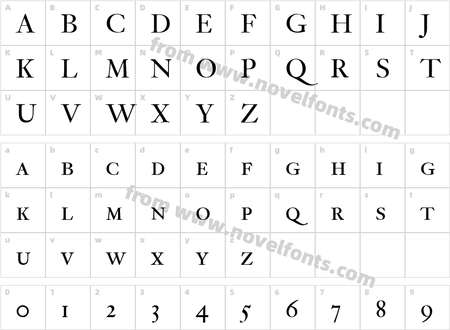 Jacobite Smc RegularCharacter Map