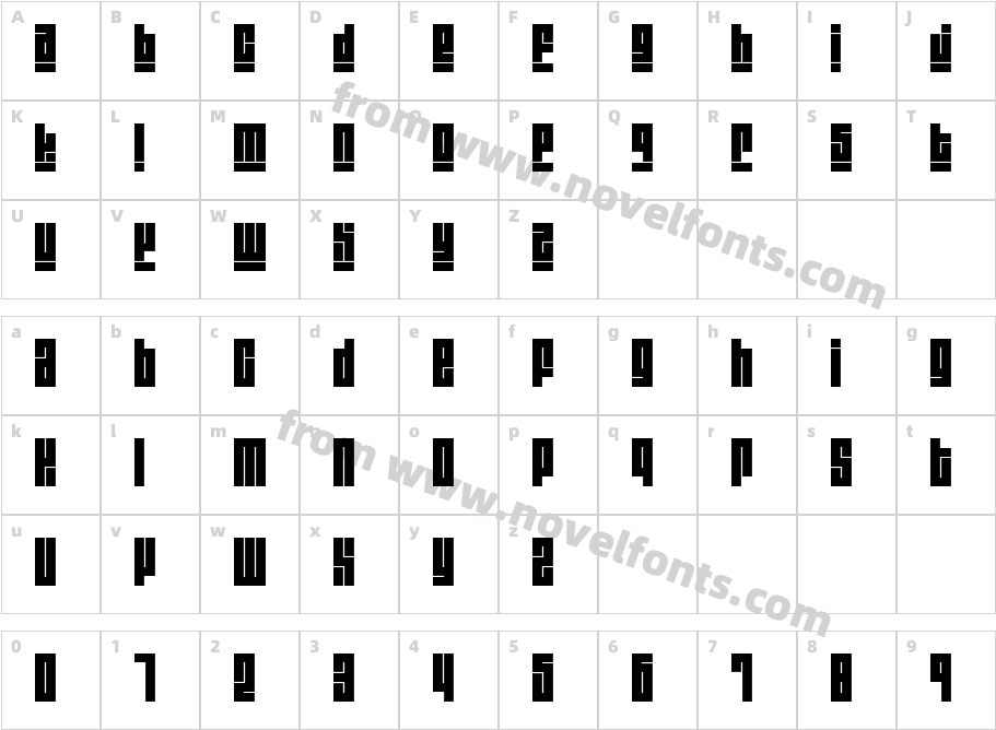 Blackout3Character Map