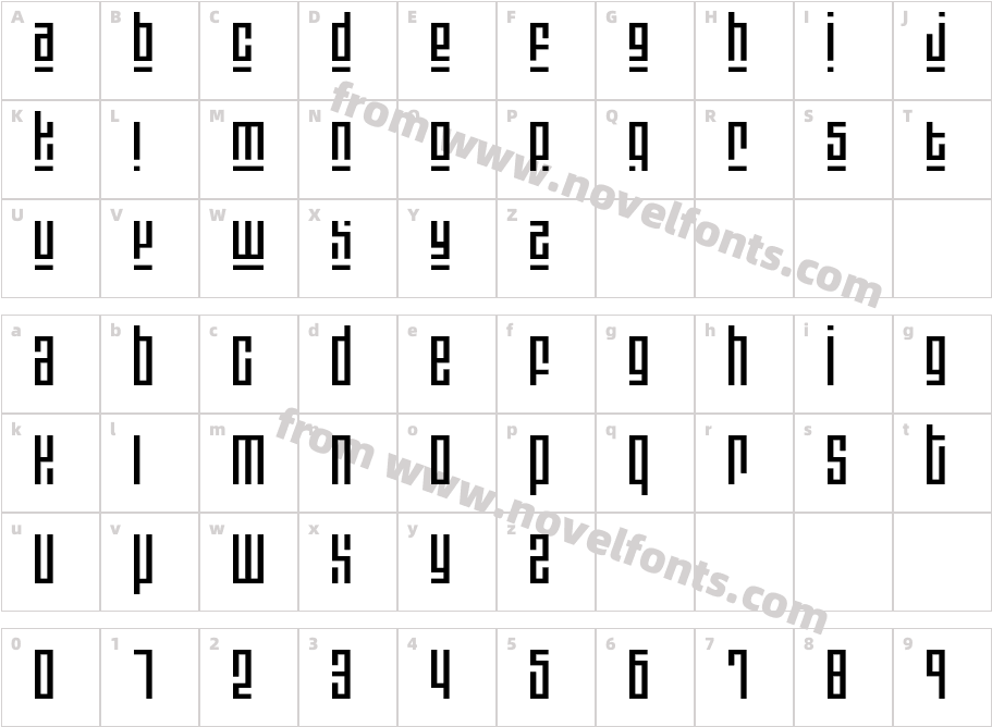 Blackout3 plus1Character Map