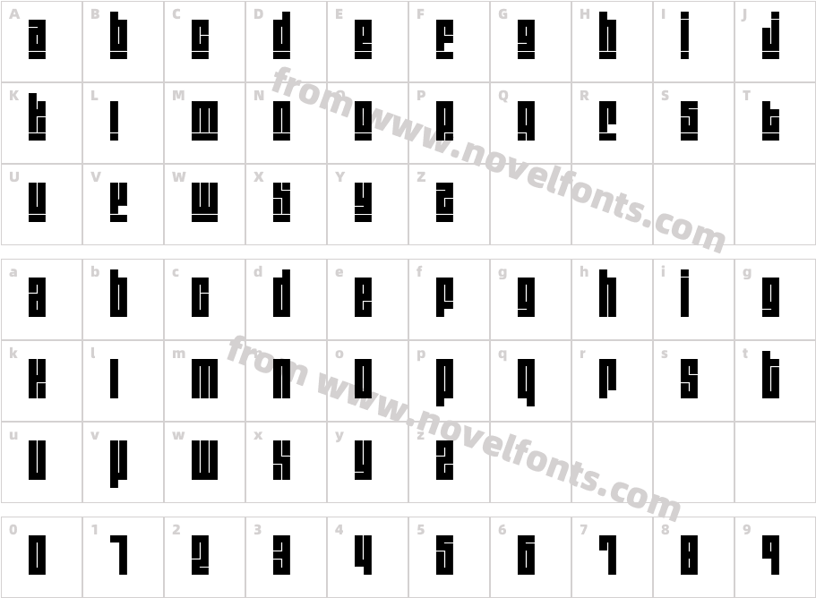 Blackout3plus1Character Map