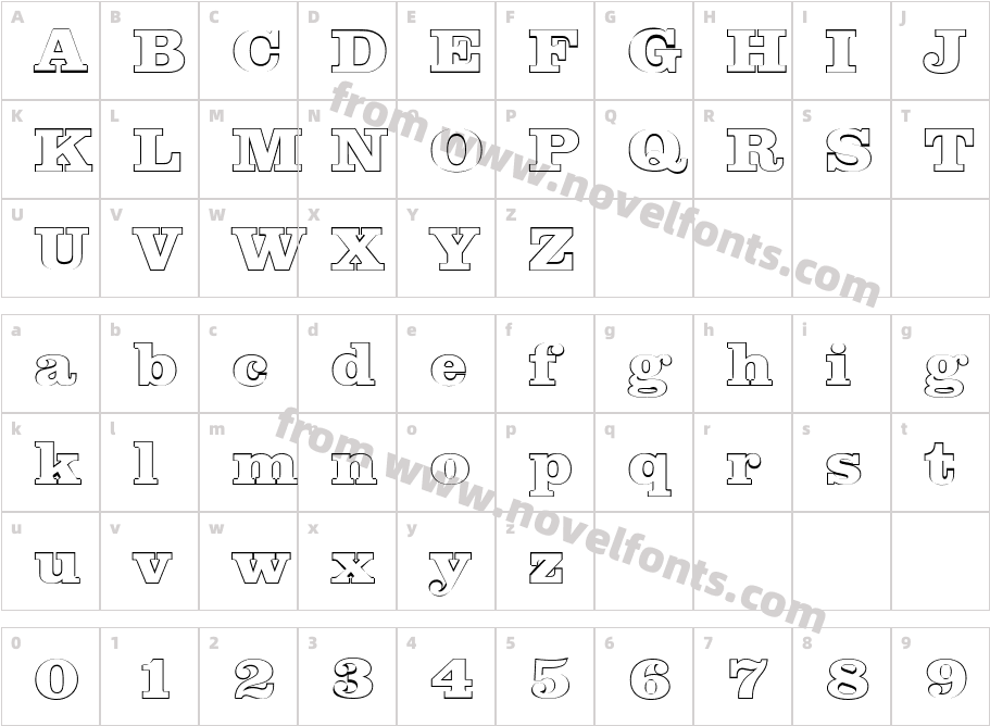 James Becker Outline HeavyCharacter Map