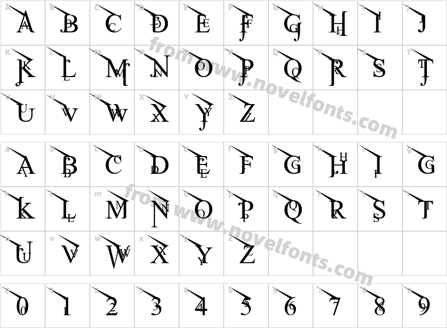 Jean Splice Up LeftCharacter Map