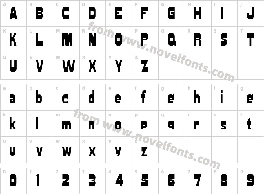 BlacktopCharacter Map