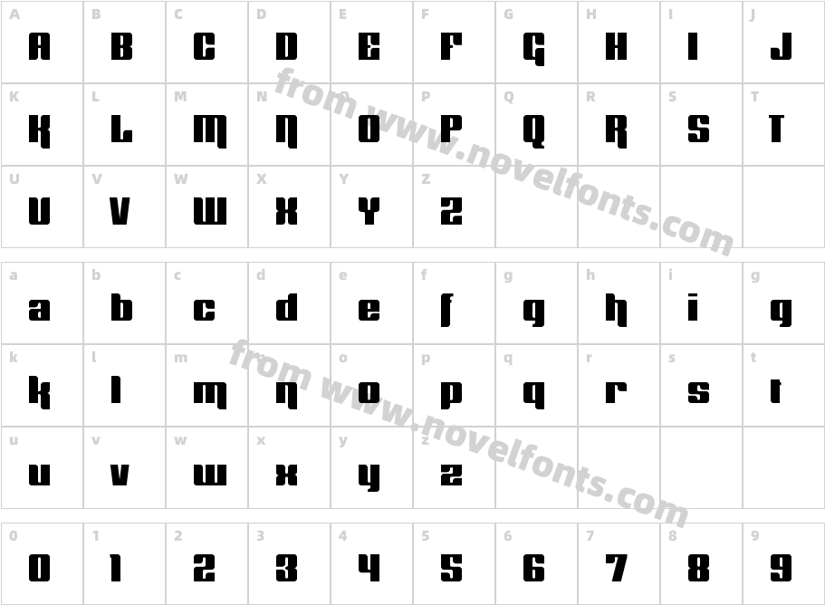 Jet Set Groove RegularCharacter Map