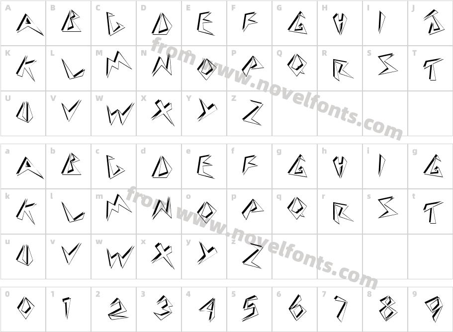 Jive ModernCharacter Map