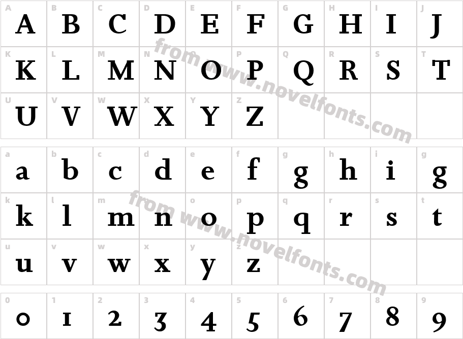 Joan Medium BoldCharacter Map