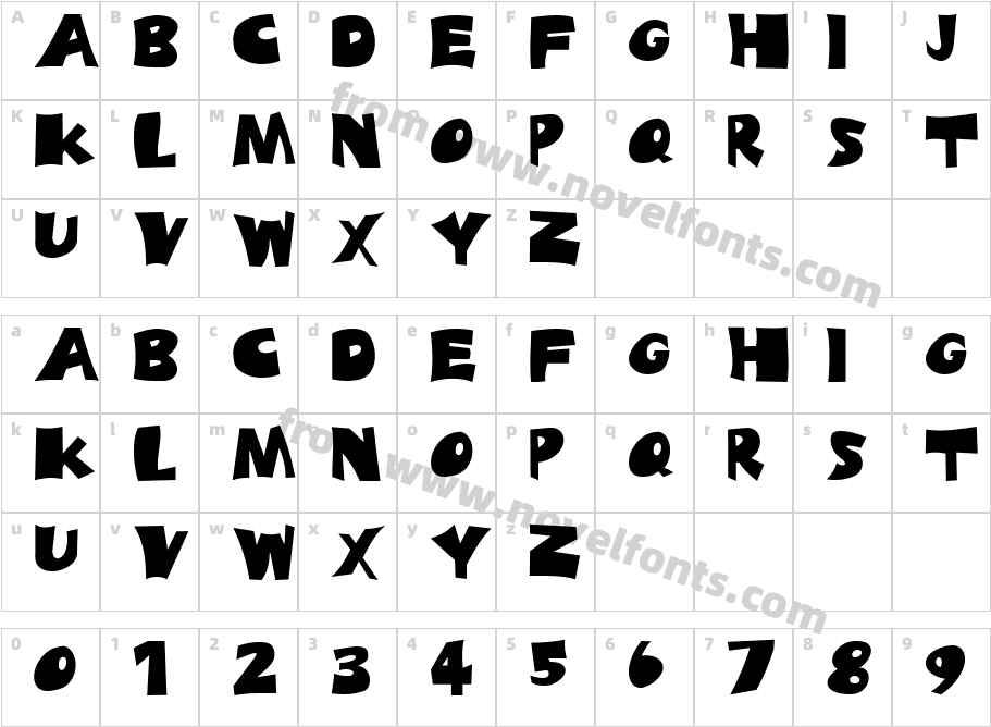 Blades RegularCharacter Map