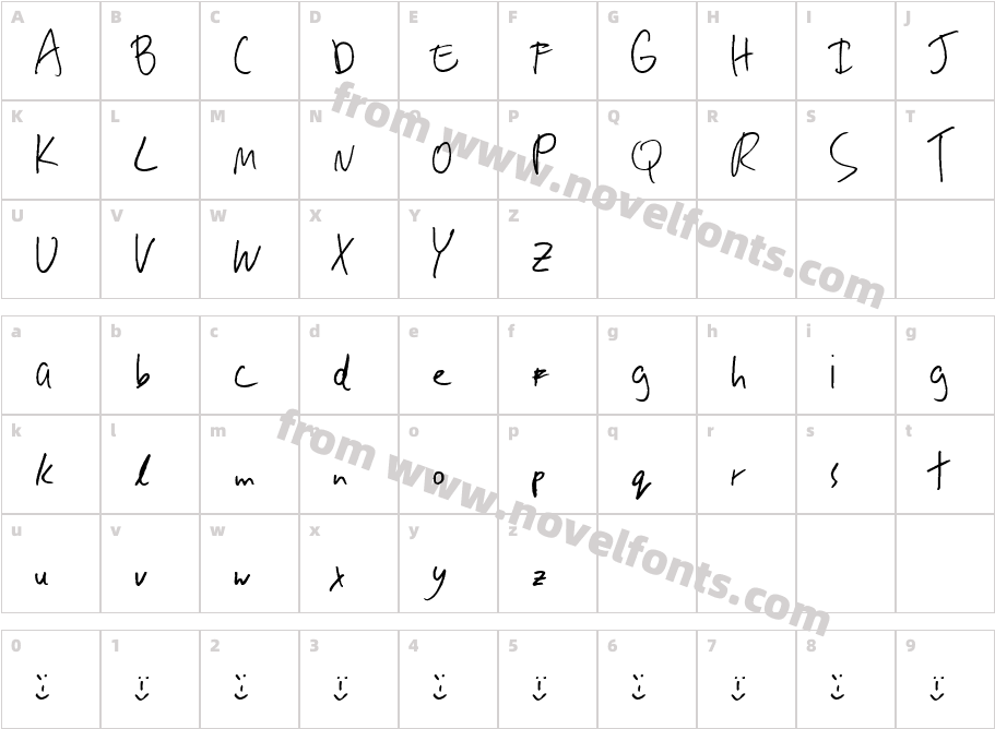 JoefolkCharacter Map