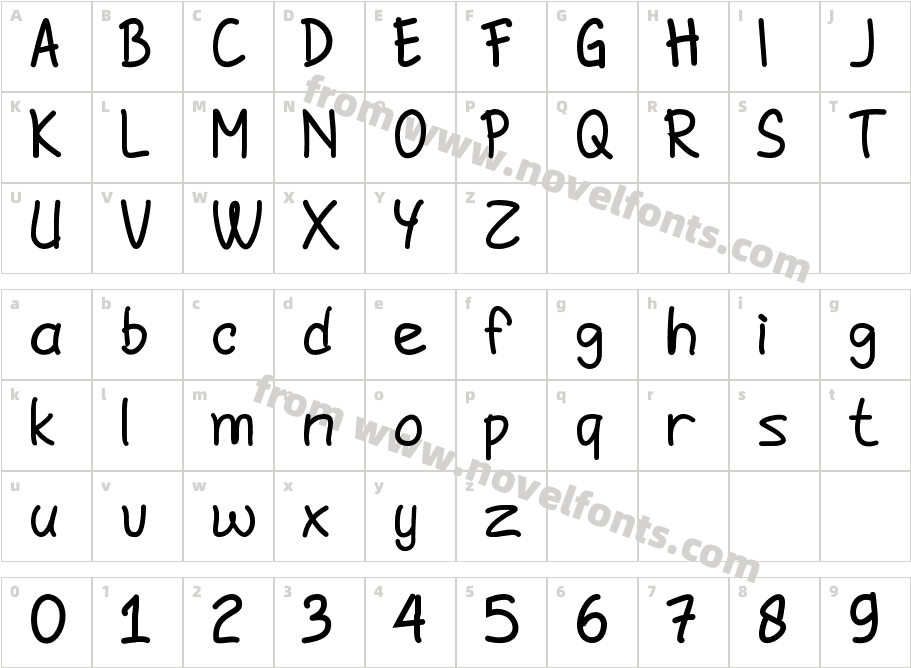 Jomblo Ngenes BoldCharacter Map