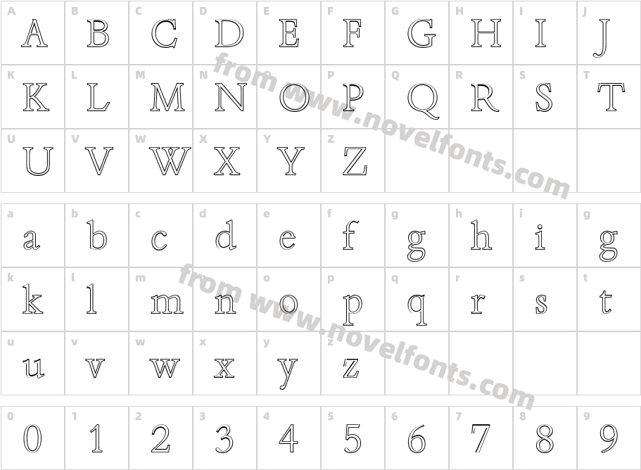 Joshua Becker Outline Extra LightCharacter Map