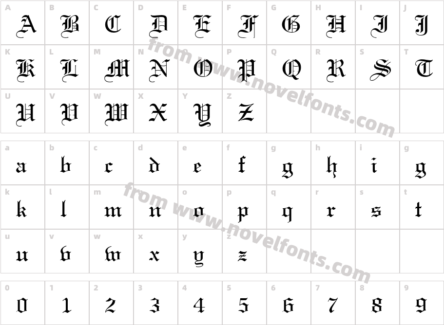 582-CAI978Character Map