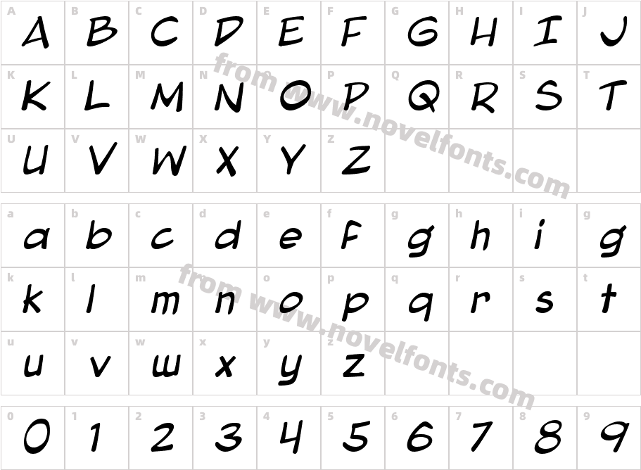 Blambot Pro Lite ItalicCharacter Map