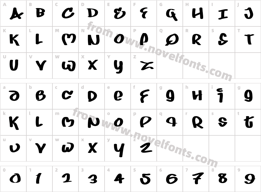 JuiceCharacter Map