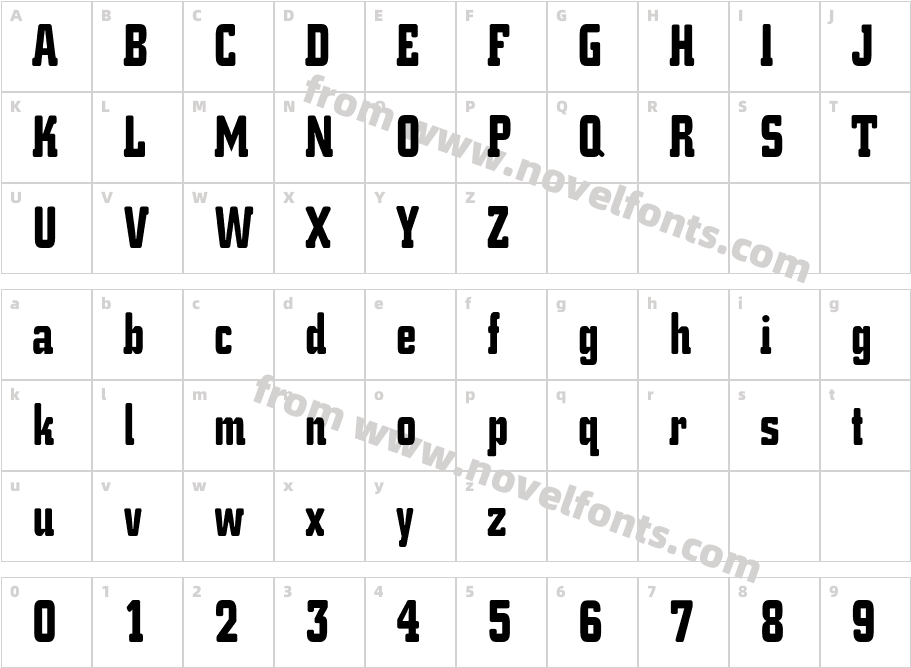 K.O. Activista BoldCharacter Map